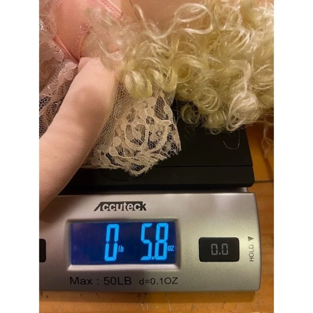 Vintage 1989 Commonwealth Ballerina Plush Doll Blonde Curly Hair Pink Tutu 15